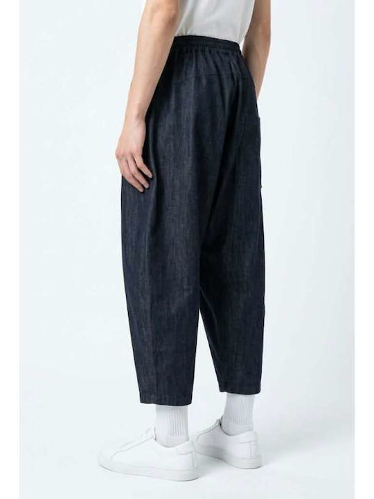 Мъжки панталон Еластичен Relaxed Fit Син