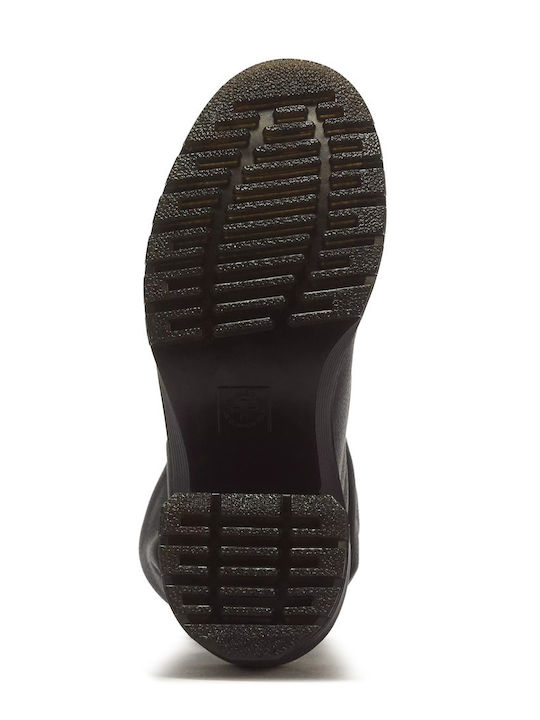 Lederne Damen-Knöchelstiefel Black