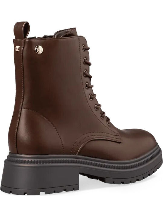 Damen-Kampfstiefel Braun