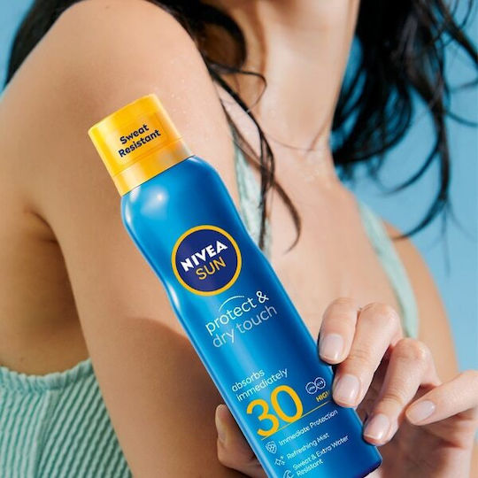 Nivea Protect & Dry Touch Αδιάβροχο Αντηλιακό Mist Προσώπου & Σώματος SPF30 200ml