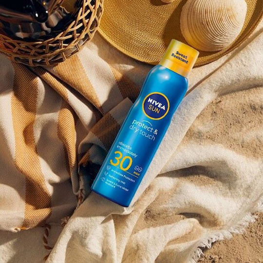 Nivea Protect & Dry Touch Αδιάβροχο Αντηλιακό Mist Προσώπου & Σώματος SPF30 200ml
