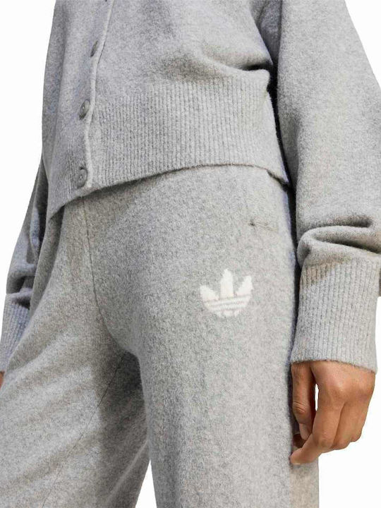 adidas Knit Pant Παντελόνι Φόρμας Γκρι