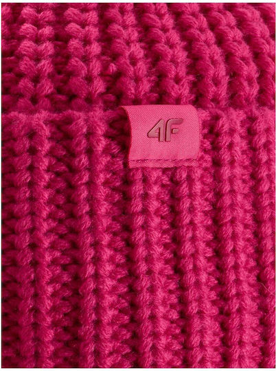 Unisex Knitted Beanie in Fuchsia