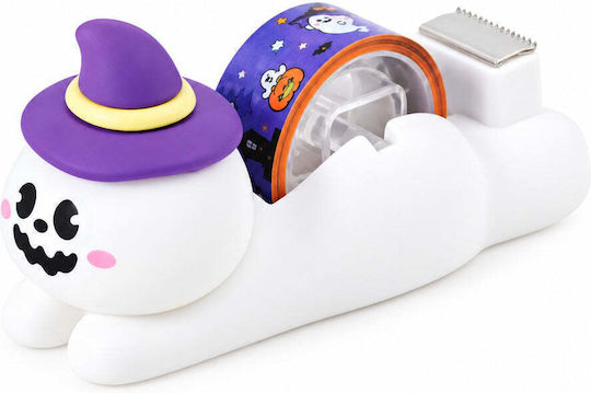Gim Halloween Adhesive Tape Dispenser 1.8 cm X 10 m 2 Designs 1 Piece Pumpkin