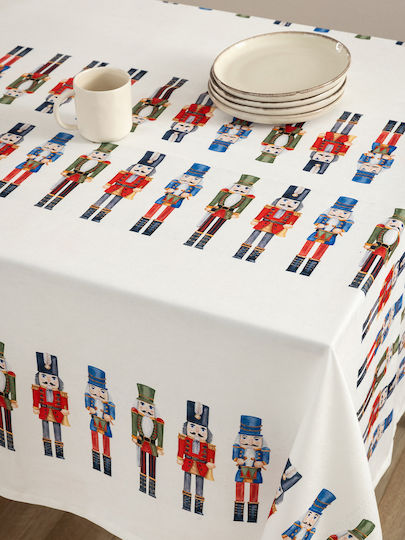 Palamaiki Christmas Tablecloth White 220x140cm