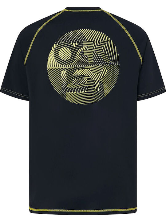 Oakley Tricou cu protecție solară pentru bărbați, cu mâneci scurte, UPF 50+, negru