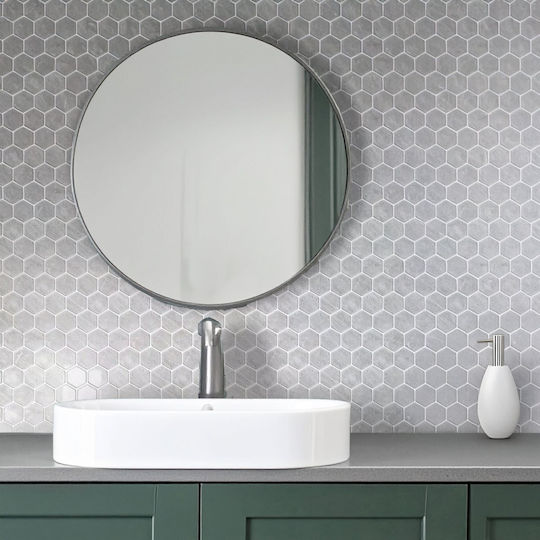 3D Wall Panels Self-Adhesive Plastic Grey 30.5x25cm