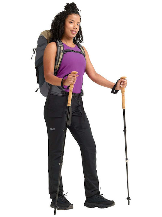 Jack Wolfskin Pantaloni Lungi de Drumeție pentru Femei, Negri