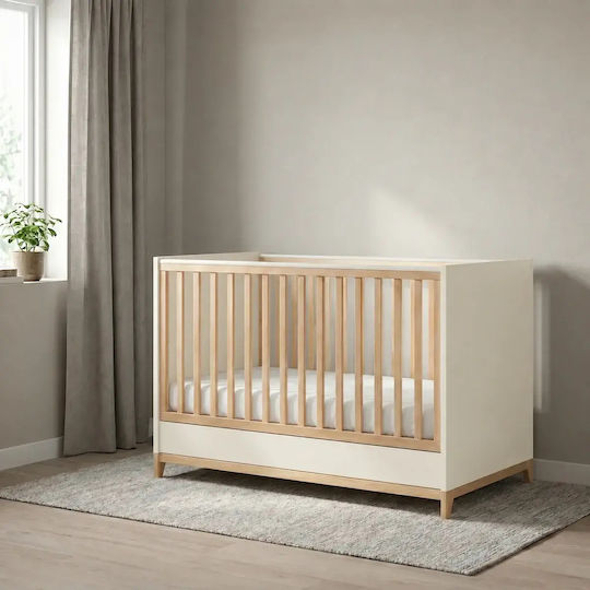 Casababy Zoom Crib Beige with Mattress