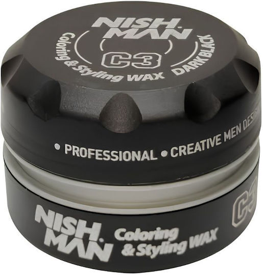 NISHMAN Coloring Styling Wax Dark Black C3 Κερί για Μεσαίο Κράτημα & Λάμψη 100ml