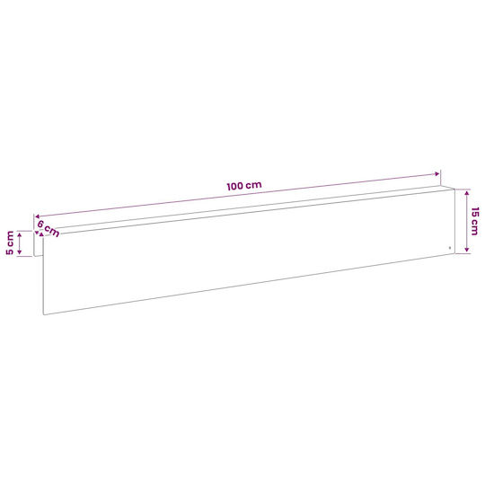 vidaXL Profil pentru Bordură de Grădină 10 Buc. 100 x 6 x 15 cm