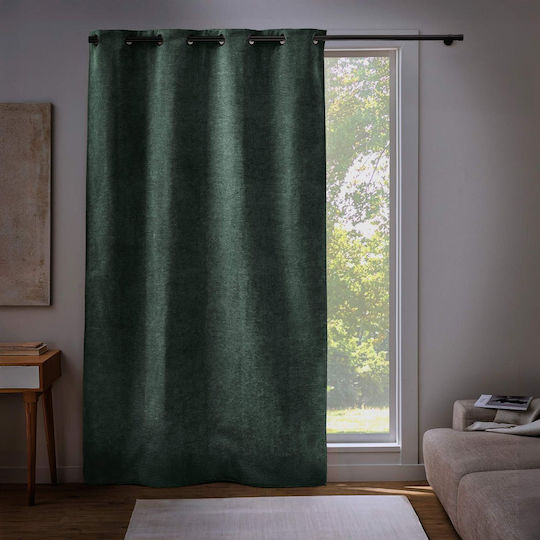Grommet Curtain L-c Velouris Cedar 135x260cm
