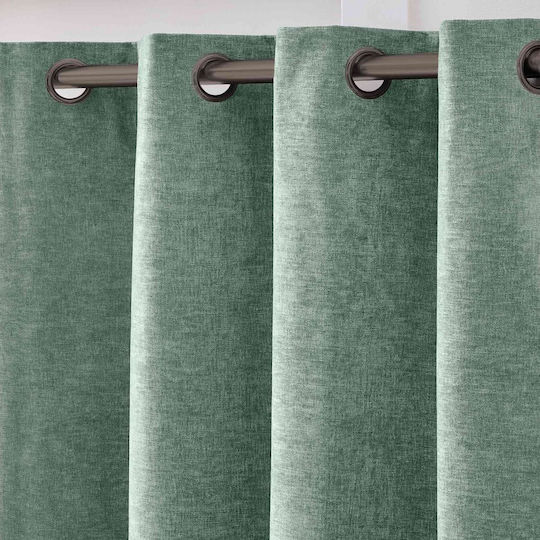 Grommet Curtain L-c Velouris Cedar 135x260cm