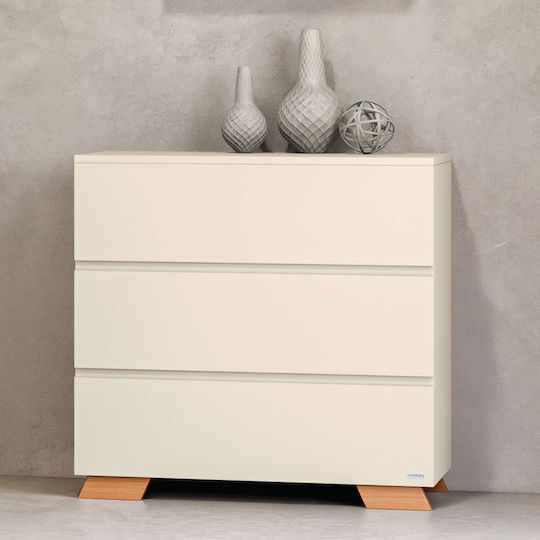 Oslo Baby Dresser with 3 Drawers White 94x50x88cm