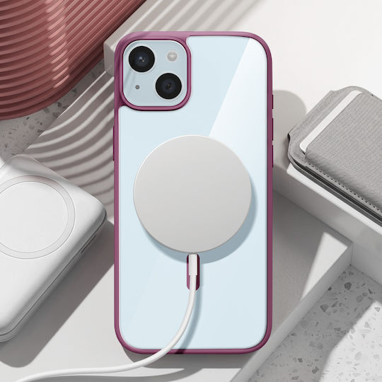 Zanaé Magsafe Case Iphone 15 Flexible Bumper Raised Camera Rim Purple