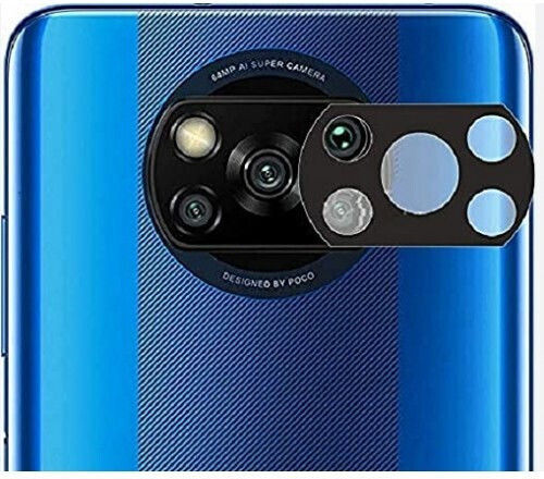 iNOS Full Face Προστασία Κάμερας Tempered Glass Μαύρο για το Poco X3 / X3 Pro