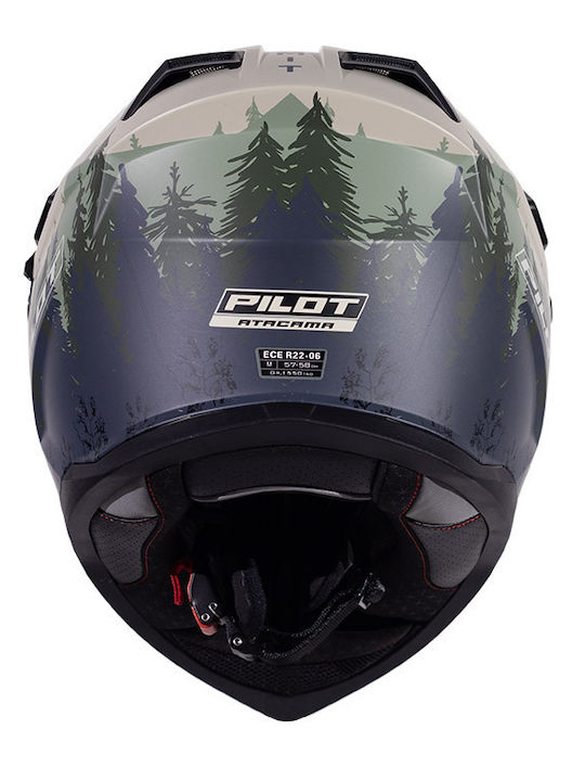 Pilot Atacama SV Summit Пясъчно/Хаки Мат Каска за Мотор On-Off ECE 22.06 1550 гр с Pinlock и Слънчев Визьор
