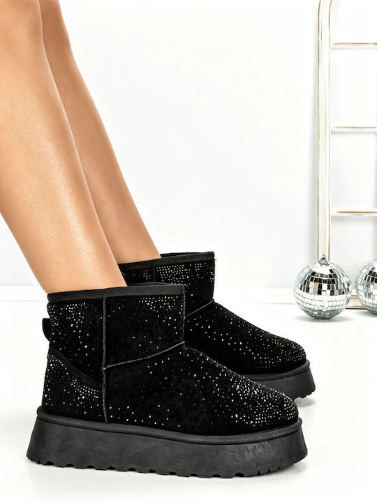 Women's Ankle Boots with Platform Black