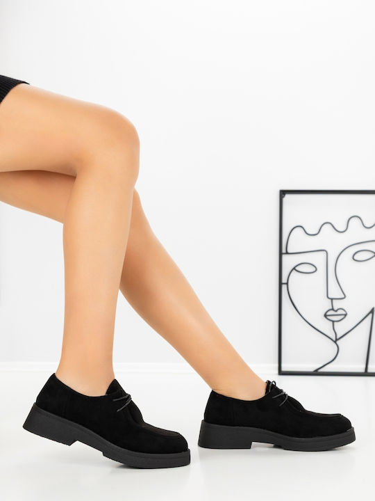 Damen Flatform-Sneakers Schwarz