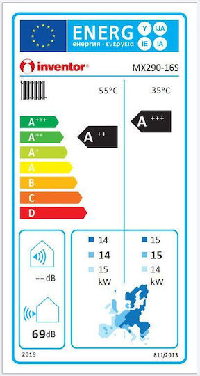 Inventor Matrix Zero Αντλία Θερμότητας 16kW Μονοφασική 75°C Monoblock