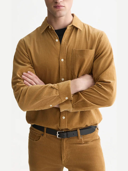 Scotch & Soda Κοτλέ Πουκάμισο Regular Fit Dijon