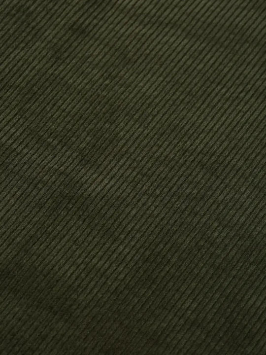Cămașă din Catifea Raiată cu Mâneci Lungi, Regular Fit, Verde