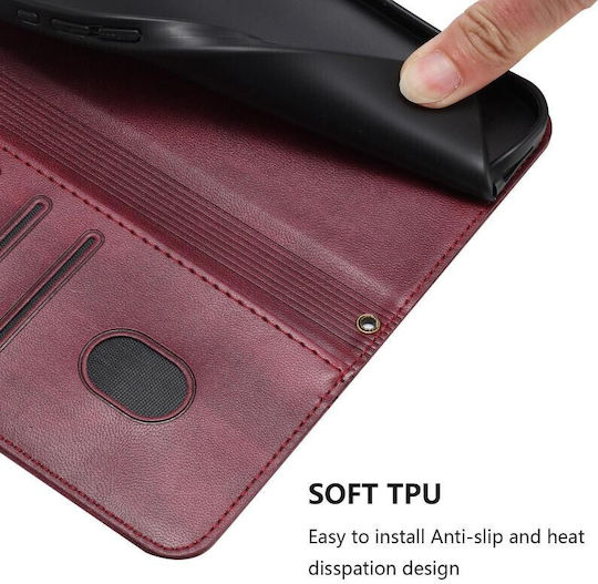 Калъф Портмоне Wine Red Tcl K70 4G K70 Power 4G