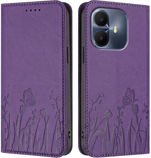 Tulips Калъф Книга Dark Purple Tcl K70 4G K70 Power 4G