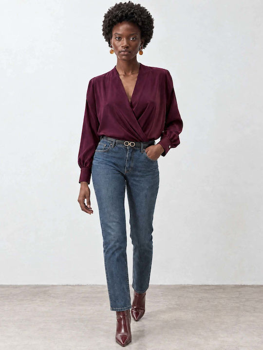 Bill Cost Women's Long Sleeve Plum Blouse