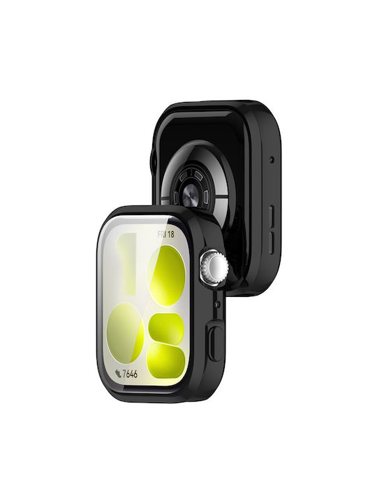 TPU-Silikonhülle Mit Galvanisierter Oberfläche Und Vollständigem Schutz Für Huawei Watch Fit 5 Schwarz