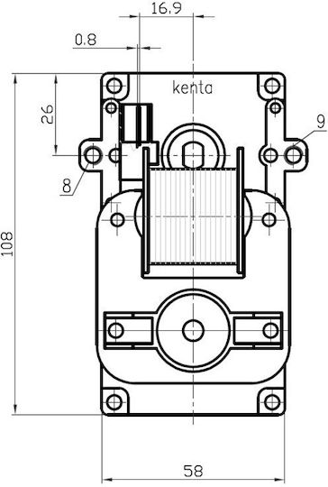 Електрически мотор-редуктор за пелетна печка Kenta K9115002 1,5 об/мин Caminetti Montegrappa Други