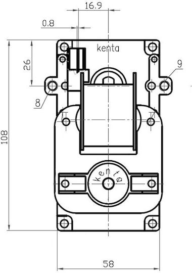 Електрически мотор-редуктор за пелетна печка Kenta K9117162 5rpm Foqus Lafat Kenda Други
