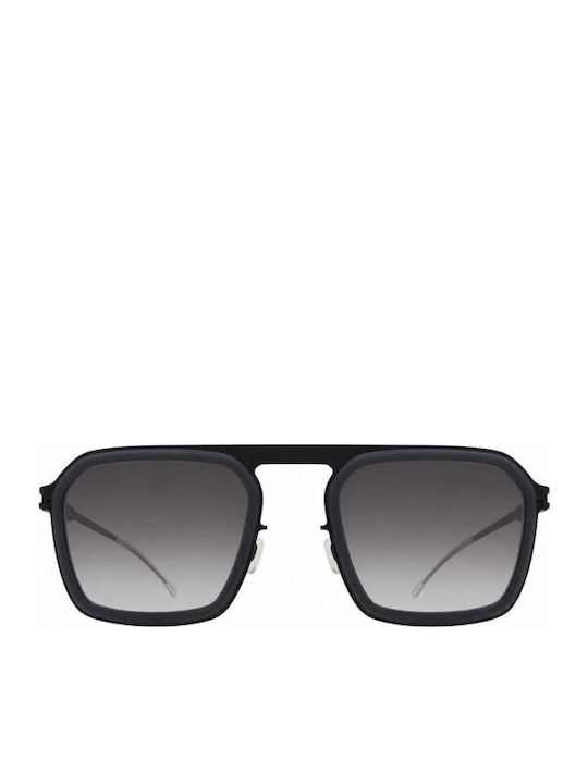 Mykita Unisex Sonnenbrille mit Schwarzem Metallrahmen und Schwarzem Glas