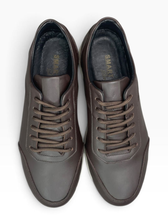 Anatomische Braune Herren-Freizeitschuhe aus Leder