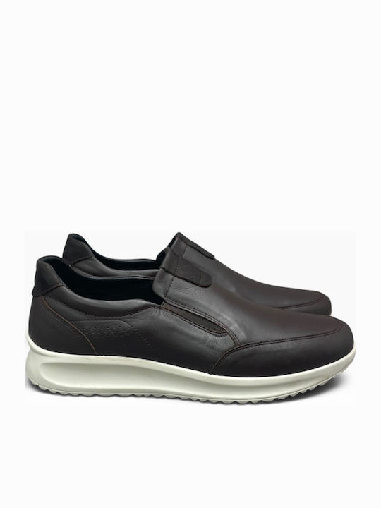 Brown Leather Men's Casual Shoes