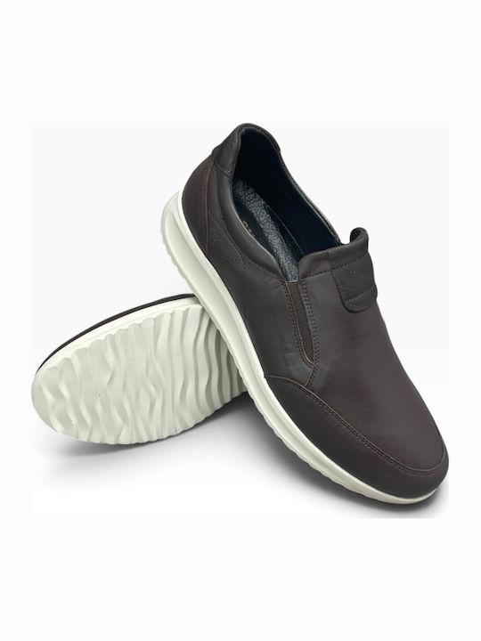 Brown Leather Men's Casual Shoes