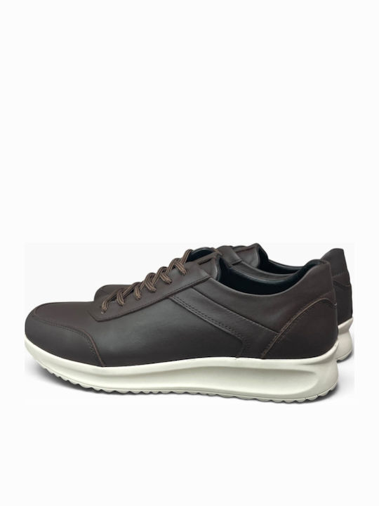 Anatomische Braune Herren-Freizeitschuhe aus Leder