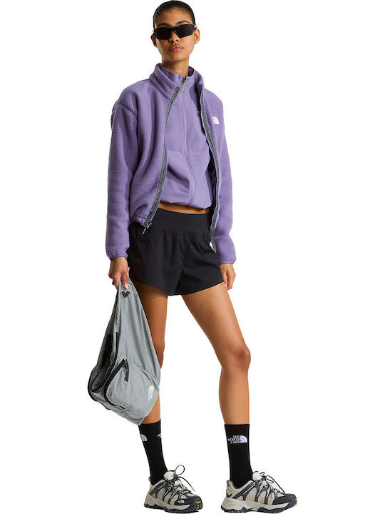 Full-Zip Fleece Women's Cardigan Purple