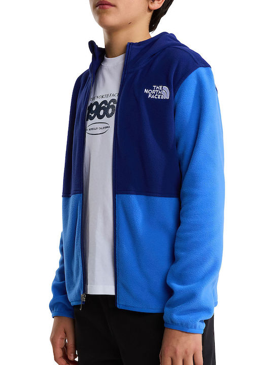 Kids Fleece Hooded Jacket Navy Blue Glacier