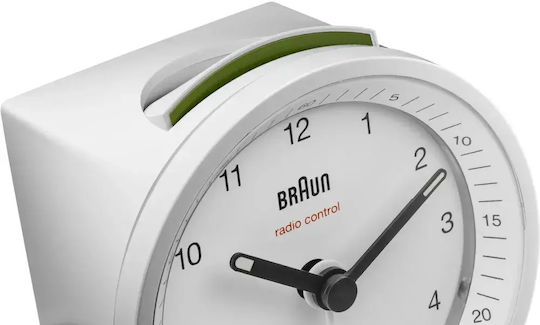 Braun Bc 07 W-dcf Επιτραπέζιο Ρολόι με Δείκτες με Ξυπνητήρι Λευκό 67010