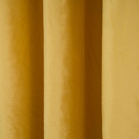 Heinner Комплект жълти пердета с капси 140x270 см