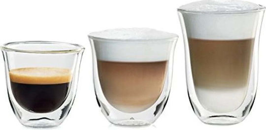 De'Longhi Latte Macchiato Cană Ceramică Transparentă 90ml 2buc