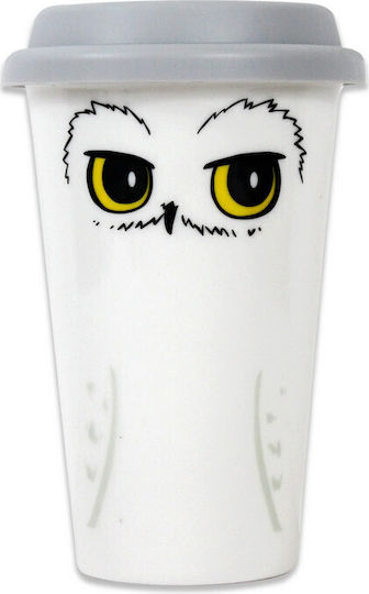 Half Moon Bay Чаша Hedwig Owl Керамична С Капак Бяла 475ml