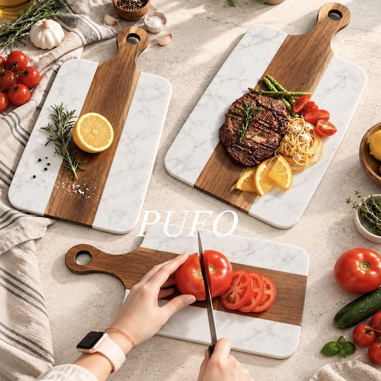 Wooden Cheese Serving Platter 38x19cm