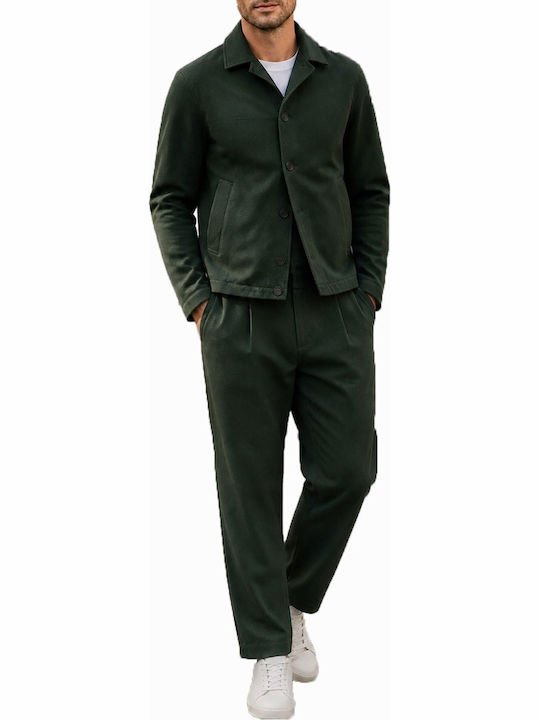 Vittorio Artist Herren Stretchhose mit geradem Bein Khaki