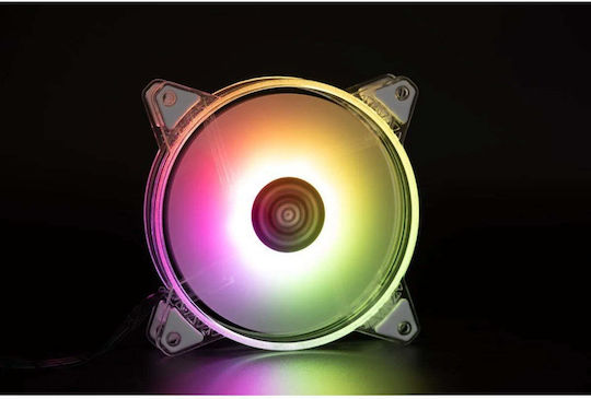 AURA EVO F12 Case Fan 25mm (33.3cfm) with ARGB Lighting Transparent