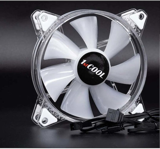 AURA EVO F12 Case Fan 25mm (33.3cfm) with ARGB Lighting Transparent