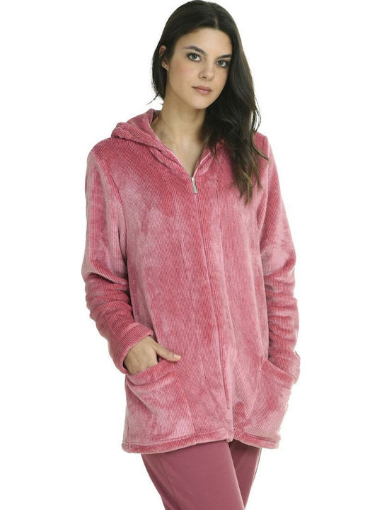 Primavera Χειμερινή Γυναικεία Ρόμπα Ροζ