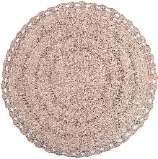 Silk Fashion Памучна Кръгла Постелка за Баня 5206978166143 Linen 70x70 см.