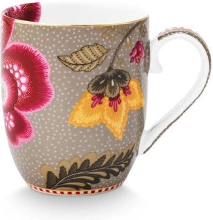 Комплект чаши с дръжка 145ml 2 бр. Pip Studio Blooming Tales Fantasy Khaki